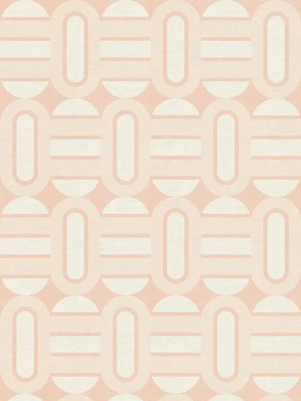 Ostatnia szansa Tapeta 39536-5 A.S. Creation Retro Chic delikatne różowe odcienie w retro wzorach z owalami i paskami – beż, krem, róż