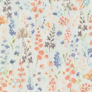 Zniżka Tapeta 39606-3 A.S. Creation Aquarell Dreams kolorowa tapeta z łąką kwiatową w stylu akwarelowym – kolorowa, jasnoszara, pomarańczowa