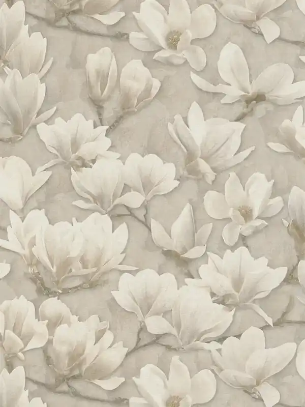 Bestseller Tapeta 39610-2 A.S. Creation PintWalls II tapeta na flizelinie z nadrukiem motywu kwiatu magnolii na całej powierzchni – beż, krem, biel