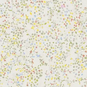 Hit cenowy Tapeta 39747-1 A.S. Creation PintWalls II tapeta na flizelinie z kolorowym motywem roślinnym i lekkimi brązowymi akcentami – kolorowa, kremowa, zielona