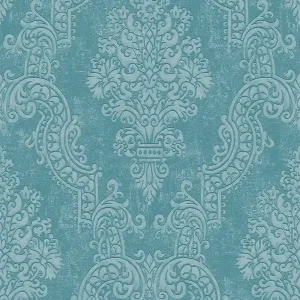 Hit cenowy Tapeta 39765-4 A.S. Creation Pure Elegance tapeta na flizelinie z ornamentami i błyszczącym efektem metalicznym – niebieski, turkusowy