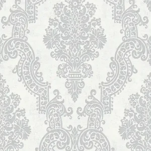 Tapeta 39765-5 A.S. Creation Pure Elegance tapeta flizelinowa w stylu barokowym z błyszczącymi detalami – biel, szarość Darmowy zwrot