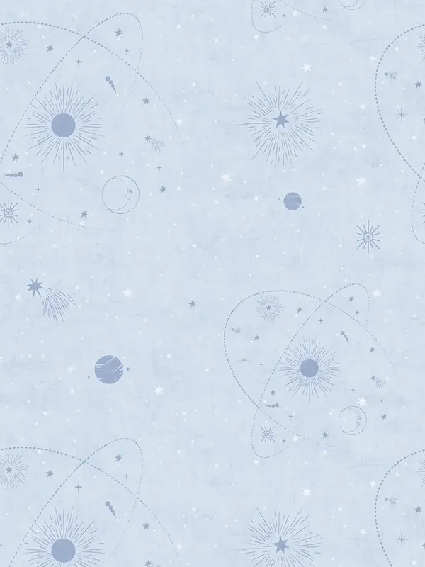Tapeta 77131-2 A.S. Creation Lilly & Luis tapeta flizelinowa do pokoju dziecięcego z planetami i gwiazdami dla małych odkrywców wszechświata - niebieski, biały Zniżka