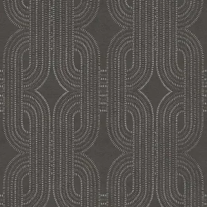 Wyprzedaż Tapeta 39937-4 A.S. Creation French Affair tapeta na flizelinie z abstrakcyjnym graficznym wzorem retro – czarny, brązowy, metaliczny