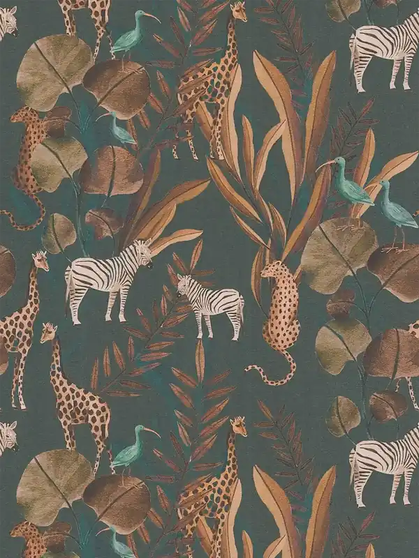 Promocja Tapeta 78218-2 A.S. Creation Anna D'Andrea żywa, lekko strukturowana tapeta na flizelinie z motywem egzotycznego zwierzęcia safari – blue