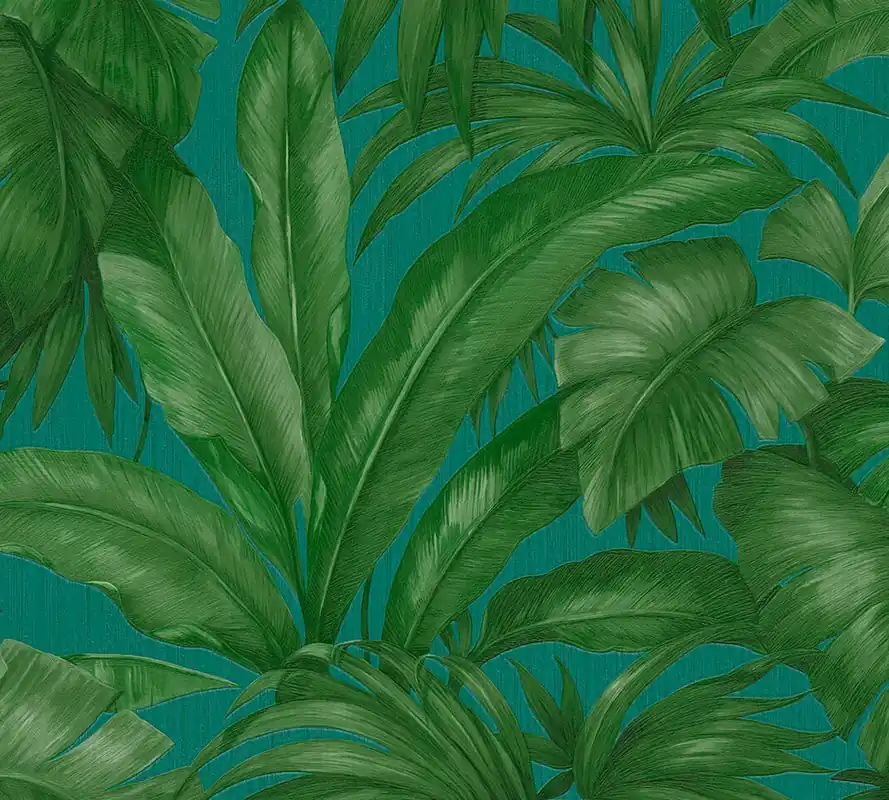 Wybór klientów Tapeta 96240-6 Versace 2 AS Creation Tapeta VERSACE motyw dżungli z liścmi palmowymi - zielona