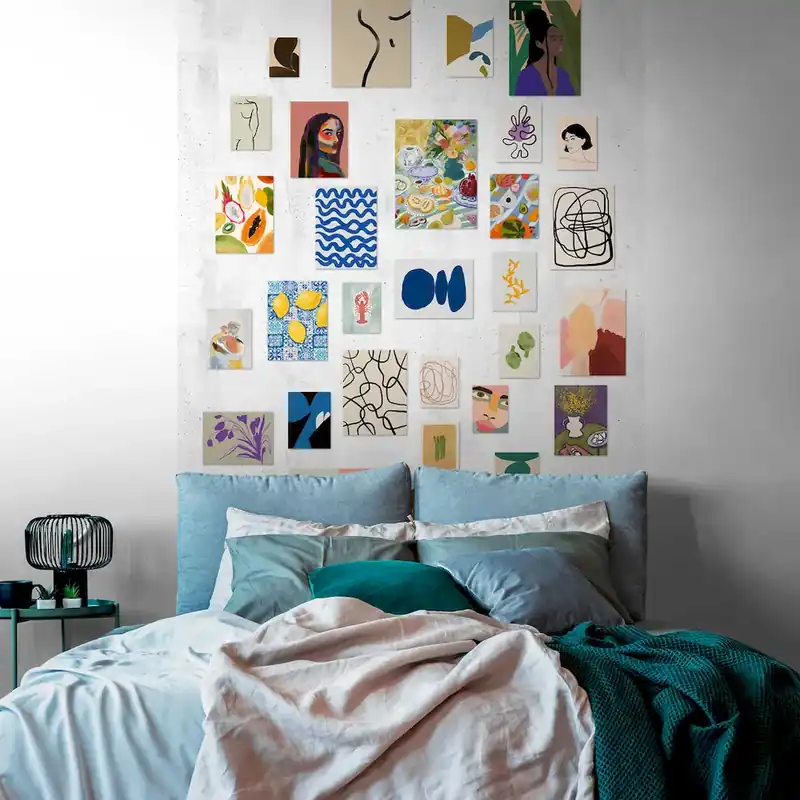 Kup online Tapeta mural panel 39820-1 A.S. Creation THE WALL III tapeta kolażowa na flizelinie z kolorowymi grafikami i powtarzającym się wzorem – kolorowa, biała