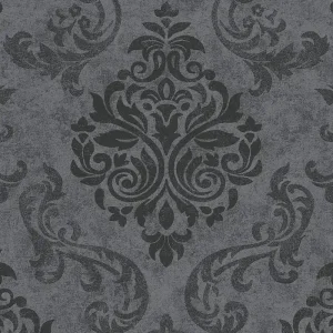 Tapeta panel 36824-1 Pop.up Panel 3D AS Creation tapeta z ornamentem barokowym i wzorem strukturalnym w stylu used look – czarna Obniżka ceny