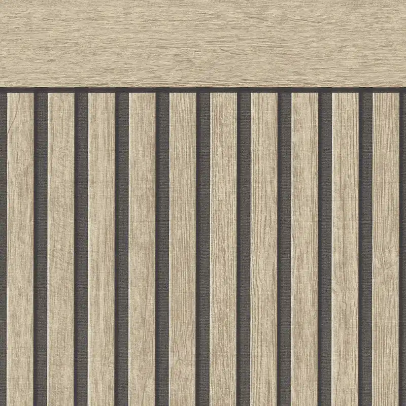 Hit cenowy Tapeta panel lamperia 39744-1 A.S. Creation Wallpanel panel ścienny na flizelinie z realistycznym wzorem lameli – beżowy, kremowy