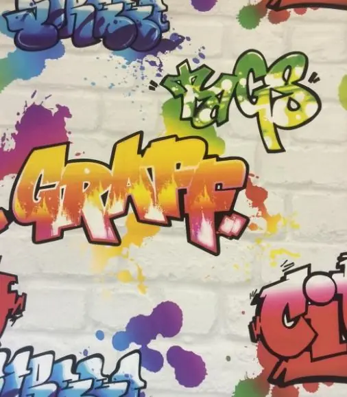Ostatnia szansa TAPETA RASCH 272901 Kolorowe graffiti na białym murze