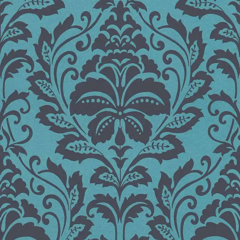 Tapeta 36910-5 Attractive AS Creation neoklasyczna ornament kwiatowy – niebieski, czarny Bestseller