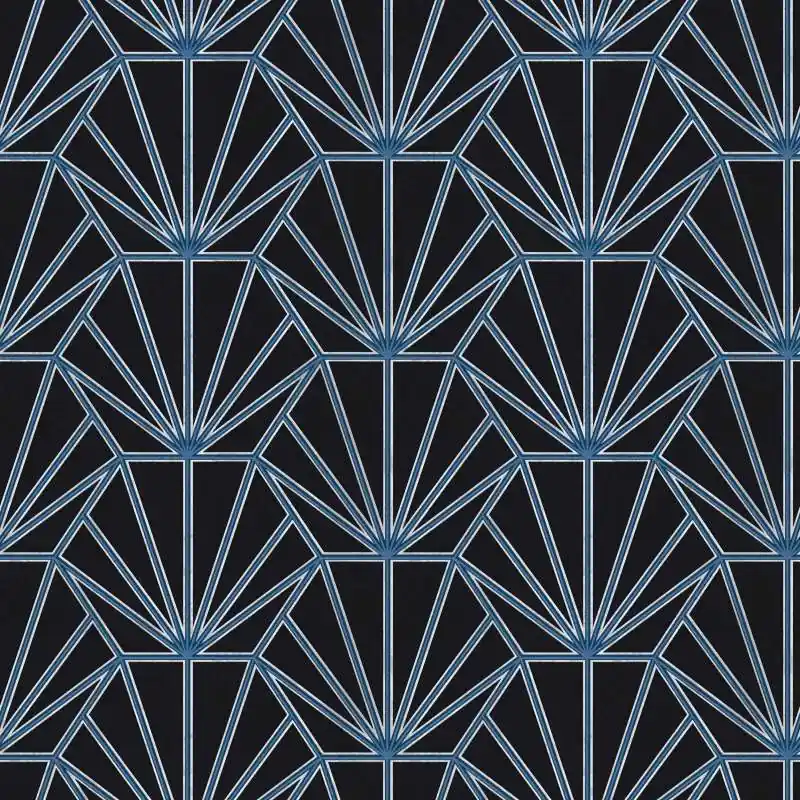 Promocja Tapeta 37528-2 Daniel Hechter 6 AS Creation art deco wzorzysta w stylu retro - czarny, niebieski, biały