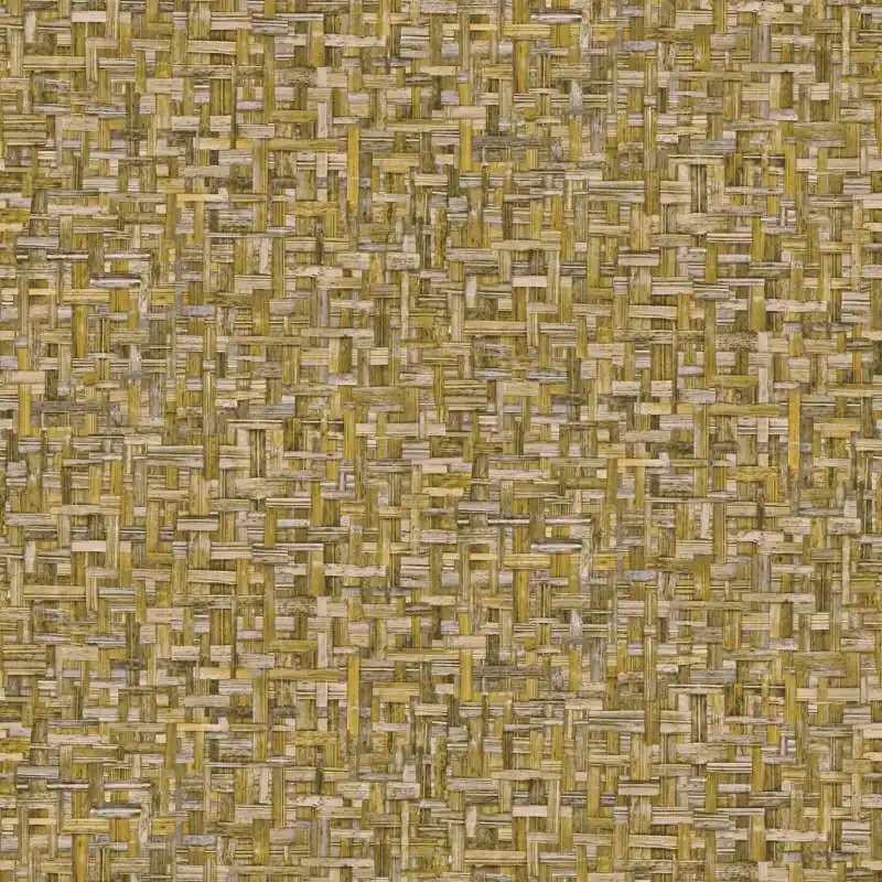 Tapeta 37706-4 Jungle Chic AS Creation żółta z wzorem splotu trawy w stylu naturalnym– żółta Szybka dostawa