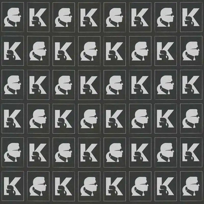 Wyjątkowa oferta Tapeta 37842-3 Karl Lagerfeld AS Creation flizelinowa karl lagerfeld symbole - metaliczny, czarny