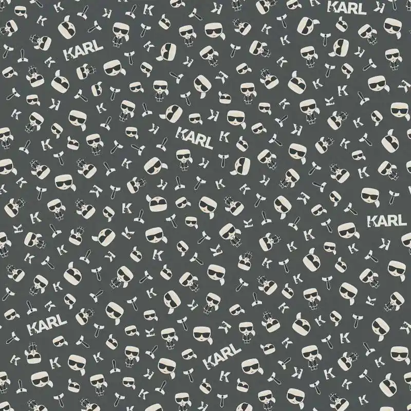 Tapeta 37843-7 Karl Lagerfeld AS Creation flizelinowa karl lagerfeld motyw karla - czarna Tylko do końca tygodnia