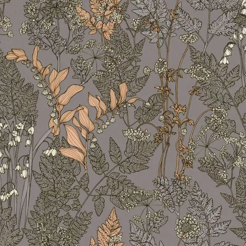 Tapeta 37751-9 Floral Impression AS Creation w kolorze taupe z kwiatowym wzorem w nowoczesnym stylu - szarość, beż, żółć Zamów teraz