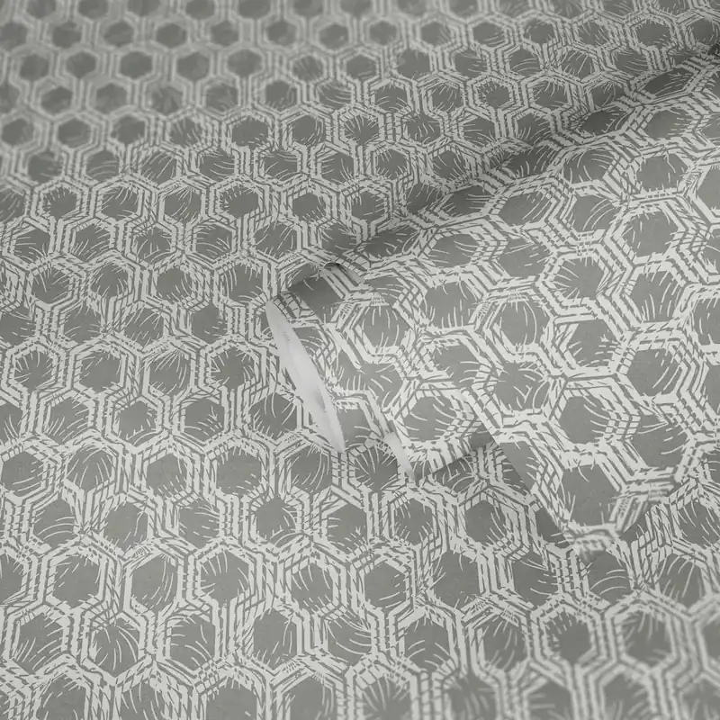 Oferta czasowa Tapeta 33327-1 Alpha AS Creation tapeta z geometrycznym wzorem w metalicznych kolorach – srebrny, biały