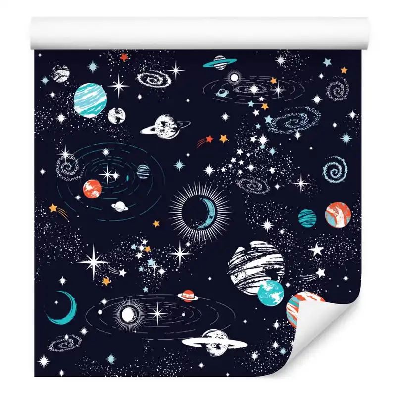 Tapeta Do Pokoju Chłopca Planety Kosmos Gwiazdy Popularny