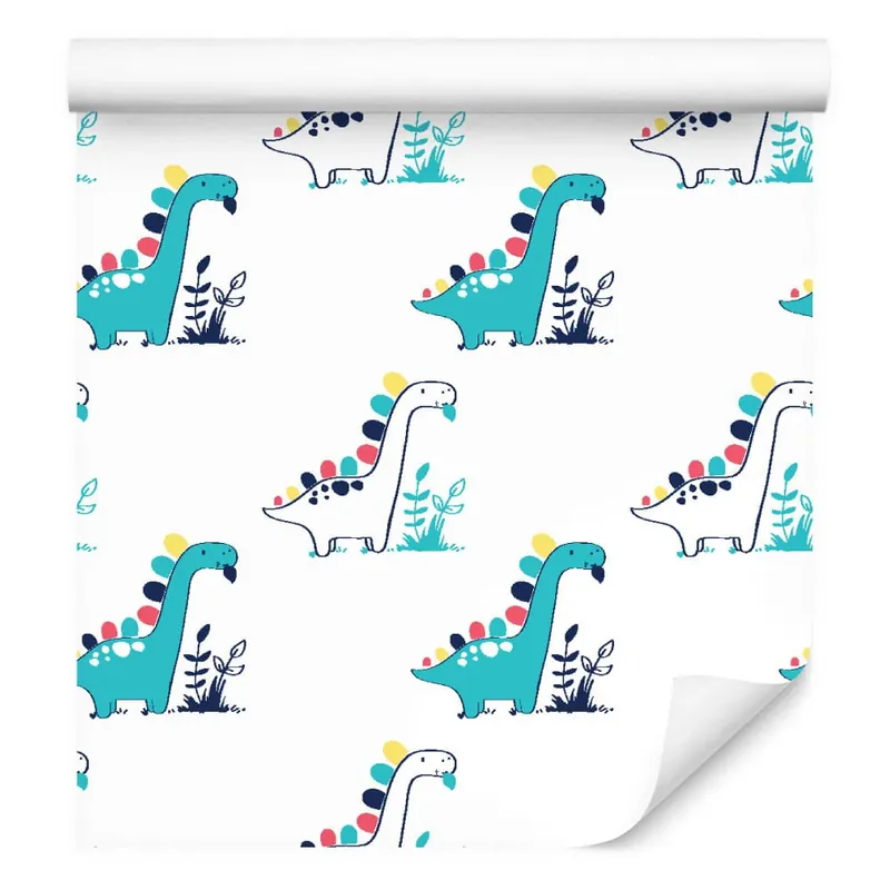 Tapeta Do Pokoju Dziecka, Dinozaury Rośliny Liście Nowy