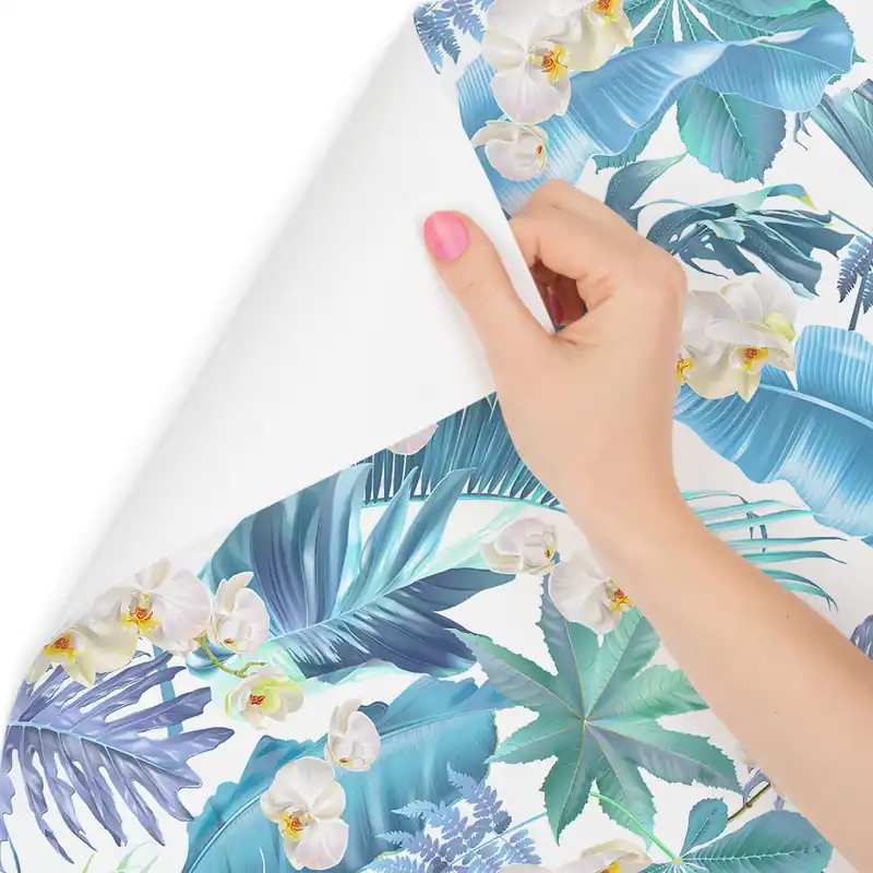 Oferta czasowa Tapeta Do Salonu Zieleń Kwiaty Rośliny Storczyki