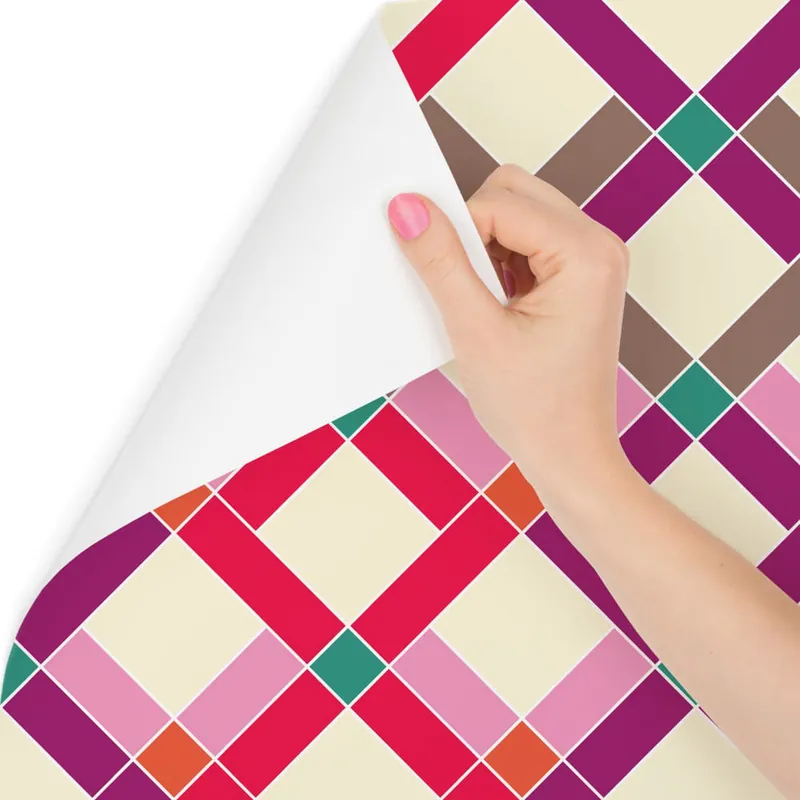 Taniej Tapeta Geometryczna - Kolorowe Romby