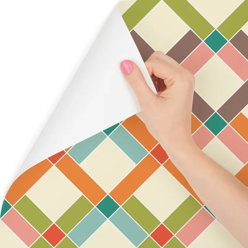 Dostępne od ręki Tapeta Geometryczna - Kolorowe Romby