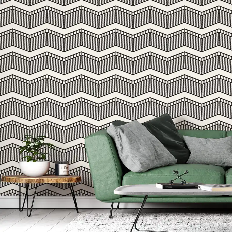 Bezpieczna płatność Tapeta Geometryczna - Retro Zygzaki