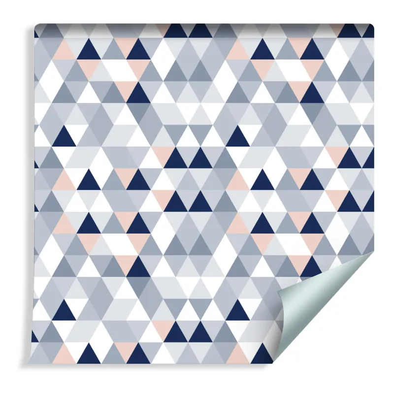 Super okazja Tapeta Geometryczna - Trójkąty W Pastelowych Barwach