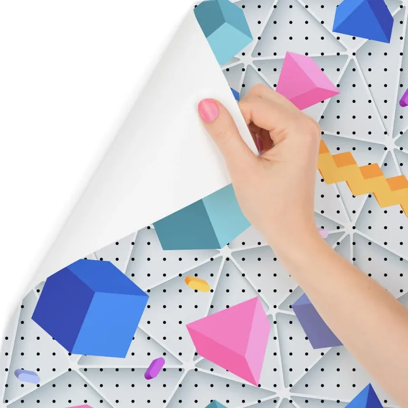 Tapeta Geometryczna 3D, Sześciany, Pokój Dziecięcy Tani