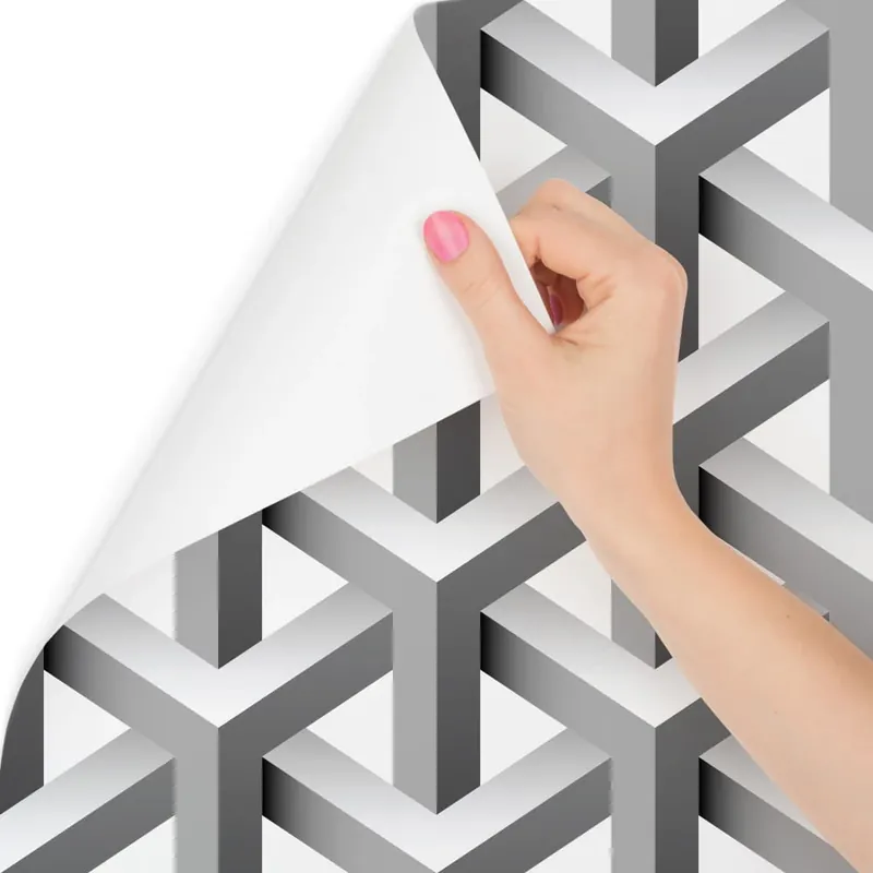 Tapeta Geometryczna, Efekt 3D, Z Głębią, Do Salonu Nowy