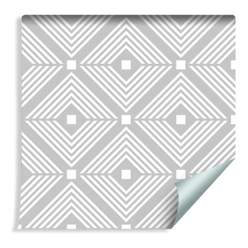 Tapeta Geometryczne Wzory W Odcieniach Szarości Kup online