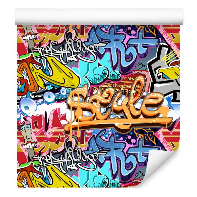 Łatwy zwrot Tapeta Graffiti Na Ścianie