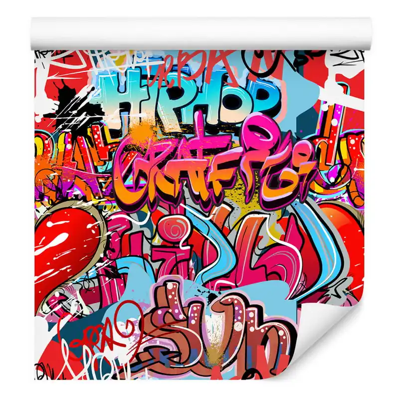 Tylko do końca tygodnia Tapeta Graffiti Z Odcieniami Czerwieni