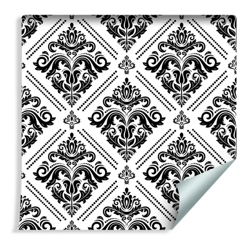 Tapeta Klasyczne Czarno-Białe Ornamenty Tylko dziś