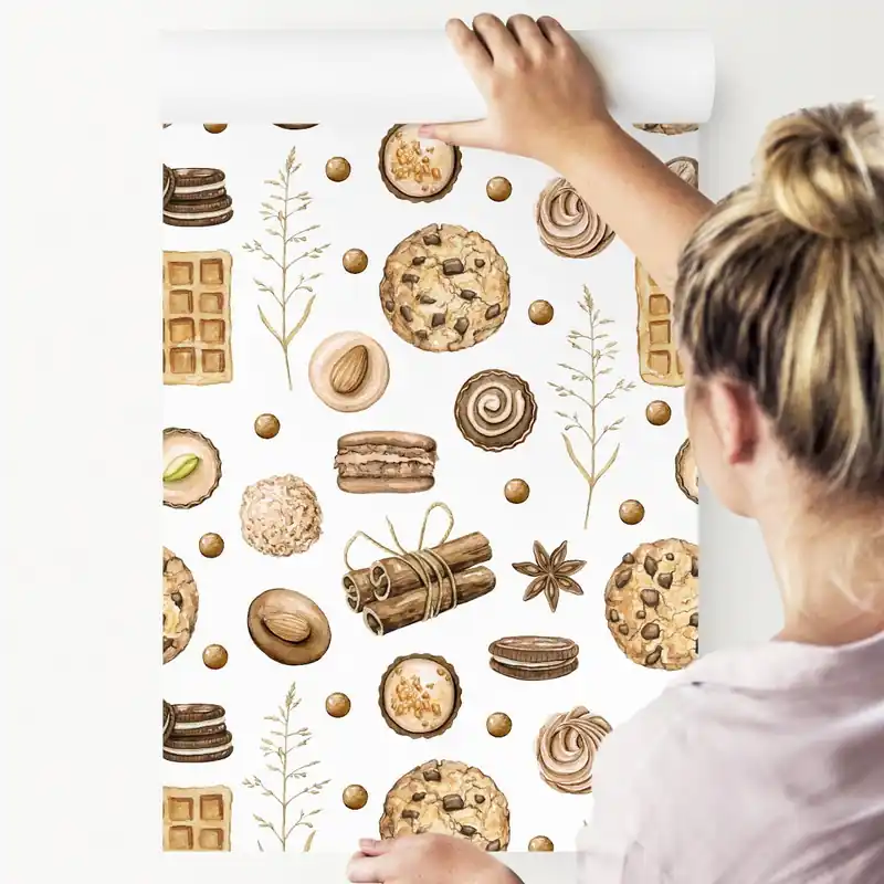 Oferta limitowana Tapeta Kolorowe Ciasteczka Z Cynamonem