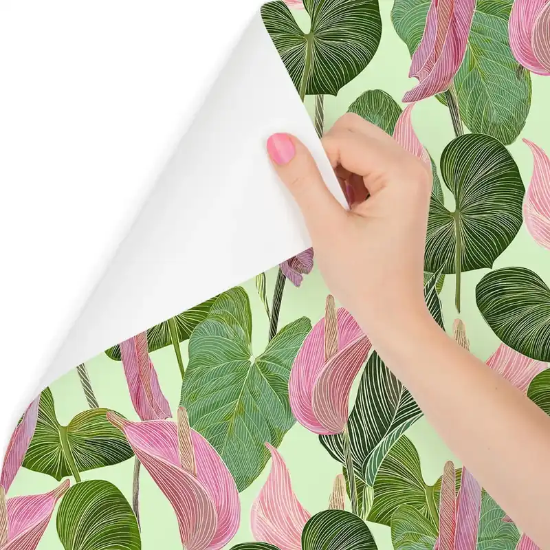 Tapeta Kolorowe Liście I Kwiaty Oferta limitowana