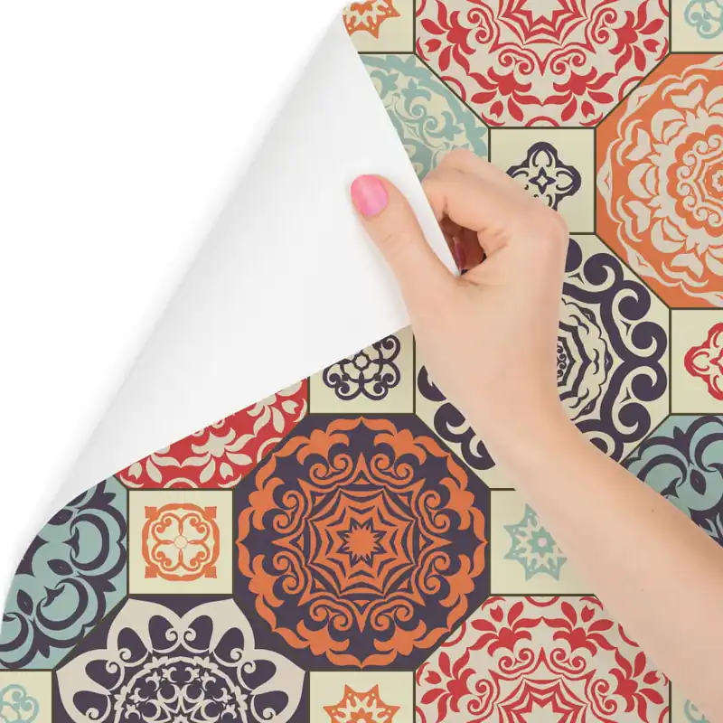 Wyprzedaż Tapeta Kolorowe Ornamenty W Stylu Retro