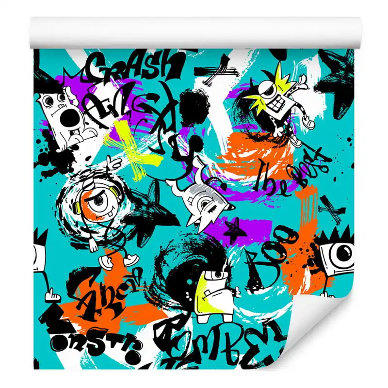 Popularny Tapeta Kolorowe Potwory Graffiti