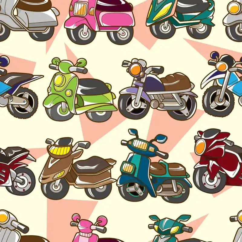 Tapeta Kolorowe Skutery Wyjątkowa oferta