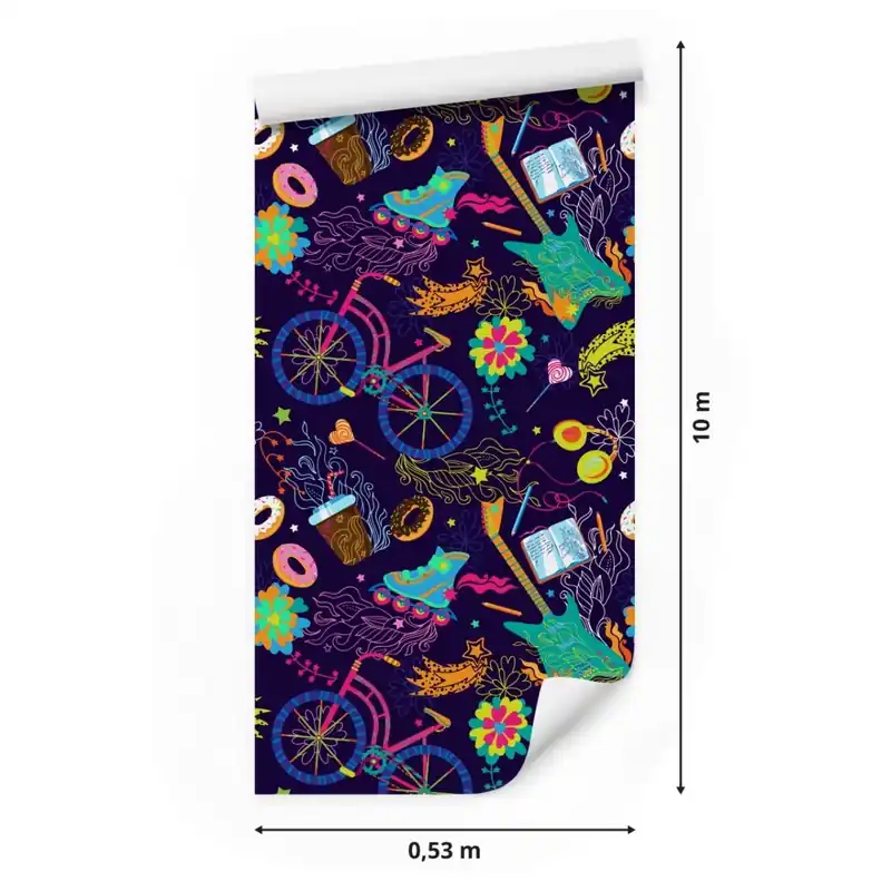 Oferta czasowa Tapeta Kolorowy Kolaż Młodzieżowy