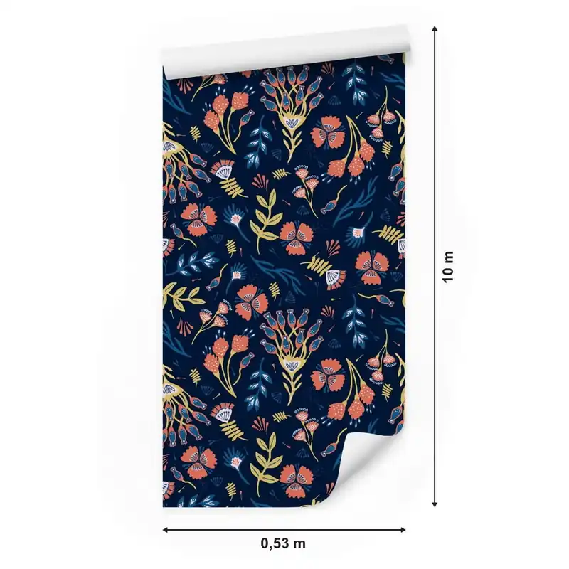Tapeta Kwiaty Polne W Stylu Boho Oferta