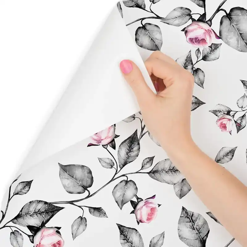Tapeta Kwiaty Róże Liście Wyjątkowa oferta
