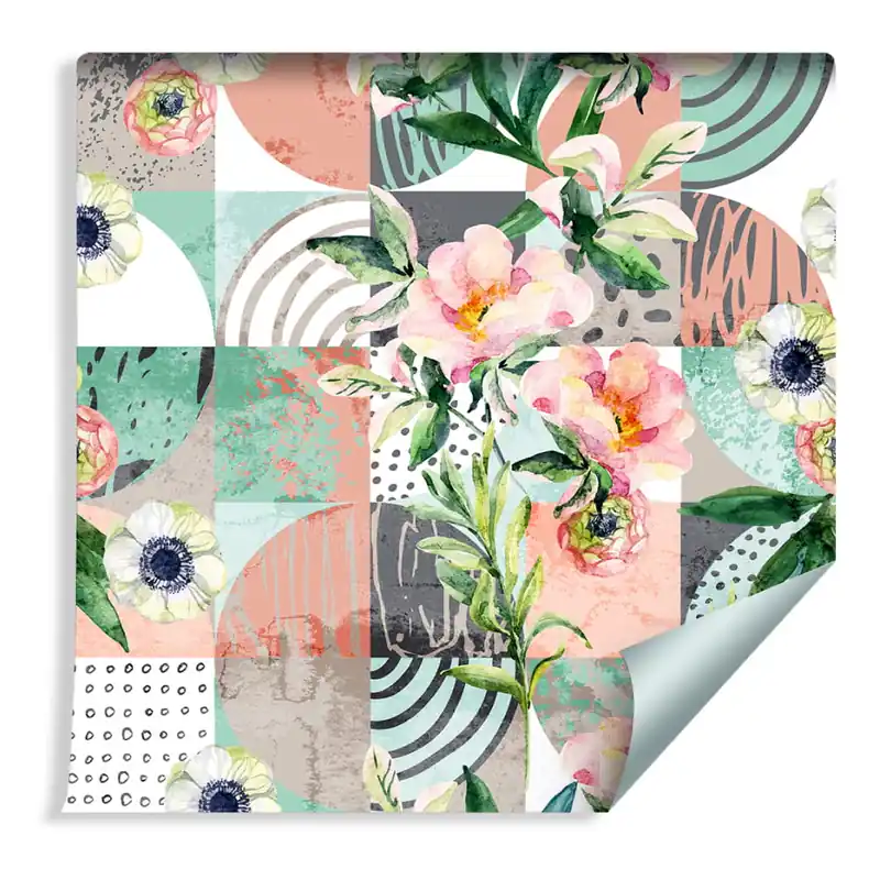 Tylko do końca tygodnia Tapeta Modernistyczny Kwiatowy Patchwork