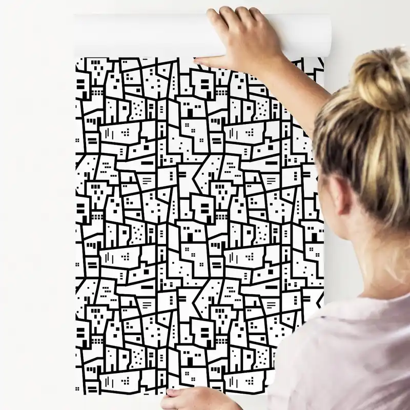 Tapeta Minimalistyczny Miejski Wzór Kup teraz