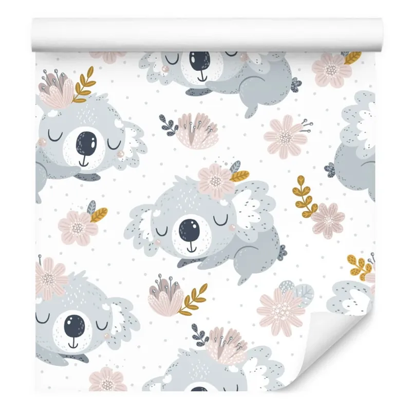 Obniżka ceny Tapeta Misie Koala Kwiaty