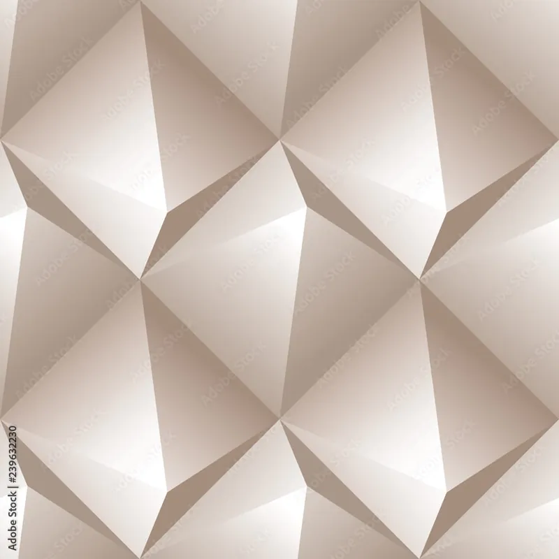 Bezpieczne zakupy Tapeta Modernistyczny Wzór Geometryczny - Efekt 3D