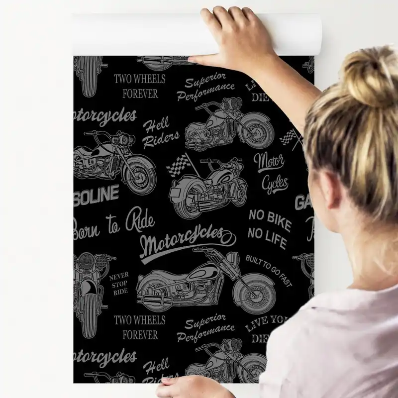 Darmowa dostawa Tapeta Motocykle Vintage Z Napisami
