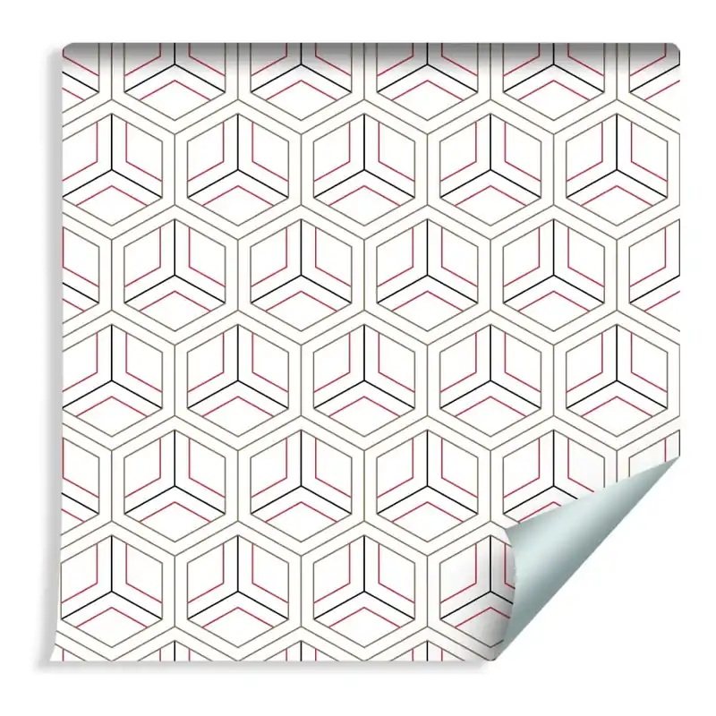Nowy Tapeta Nowoczesny Geometryczny Ornament - Efekt 3D