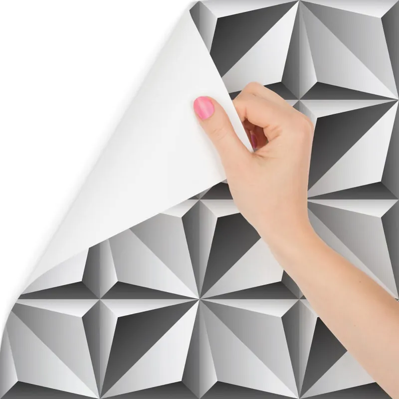 Hit sprzedaży Tapeta Optyczna 3D, Figury Geometryczne, Do Salonu