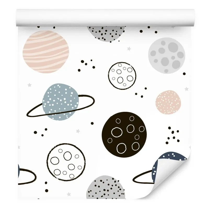 Tapeta Pastelowe Planety Premium